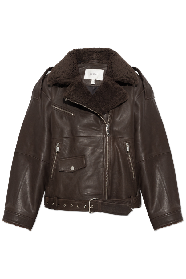 ‘Gzroja’ leather jacket od Gestuz