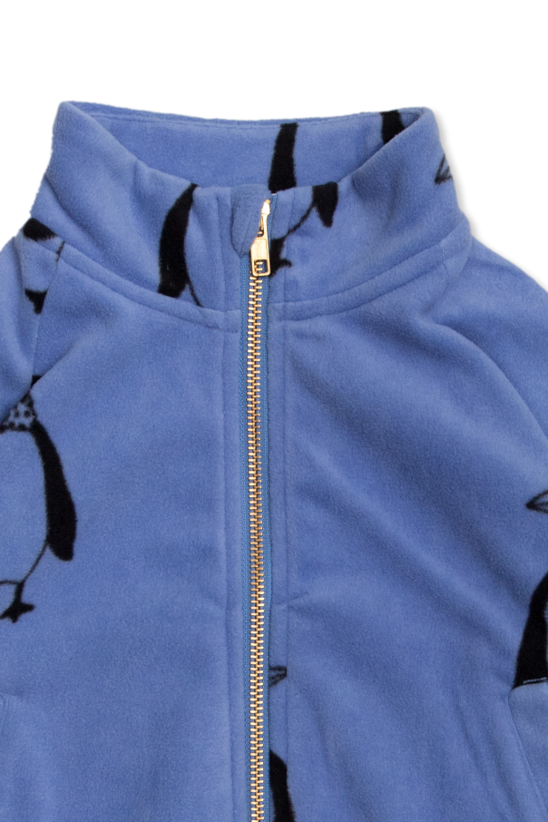 Mini Rodini Fleece sweatshirt with standing collar