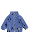 TEEN logo-patch zipped jacket Blue