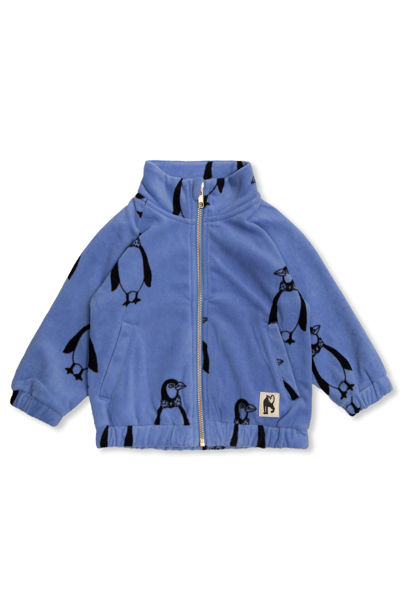 Mini Rodini Fleece sweatshirt with standing collar