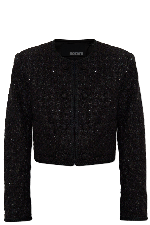 ROTATE Tweed blazer with shimmering appliqués