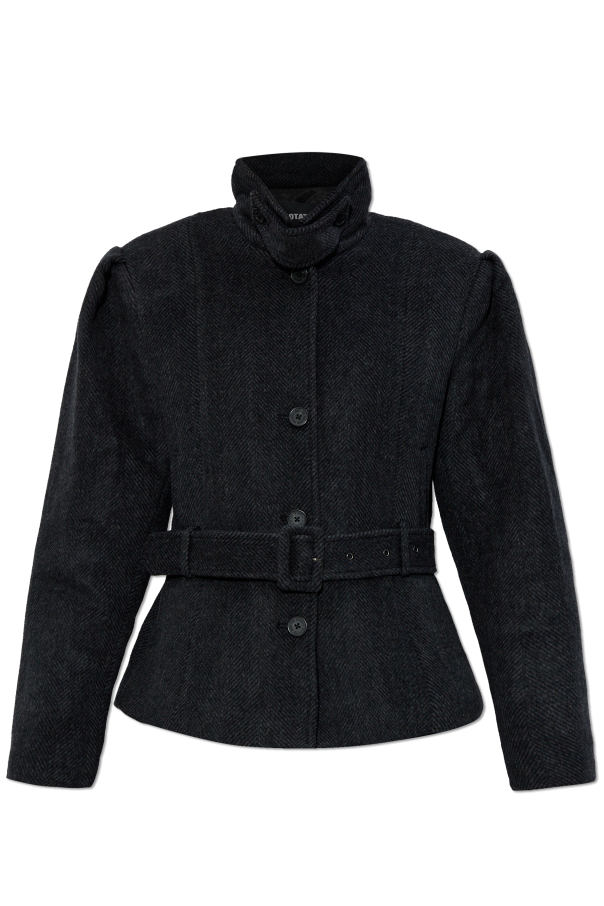 Wool jacket with belt od ROTATE