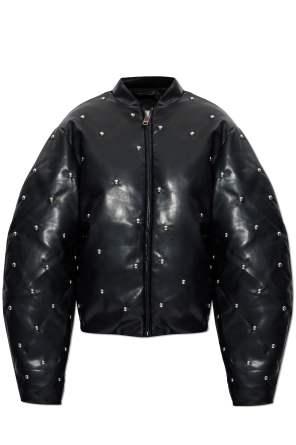 Chaqueta acolchada con tachuelas