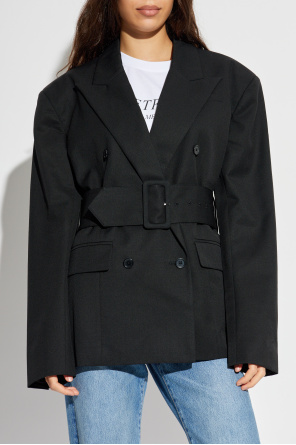 ROTATE Americana cruzada con solapas cerradas