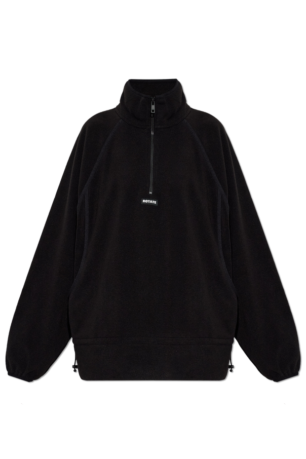 Loose-Fit Fleece Sweatshirt with Stand-Up Collar od ROTATE