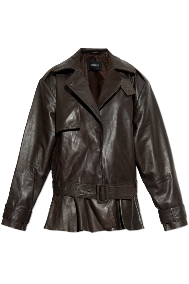 Leather jacket with belt, zdjęcie 1 Leather jacket with belt od ROTATE