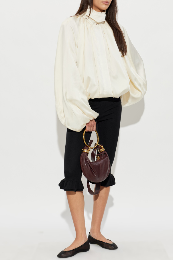 ROTATE Satin jacket with draping