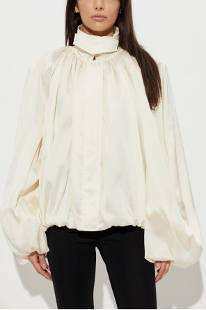 ROTATE Satin jacket with draping