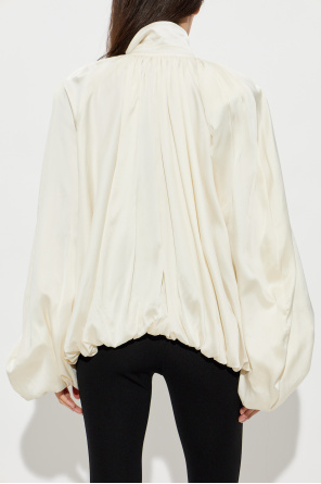 ROTATE Satin jacket with draping