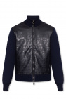 FERRAGAMO NAVY BLUE Cardigan with logo