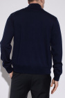 FERRAGAMO NAVY BLUE Cardigan with logo
