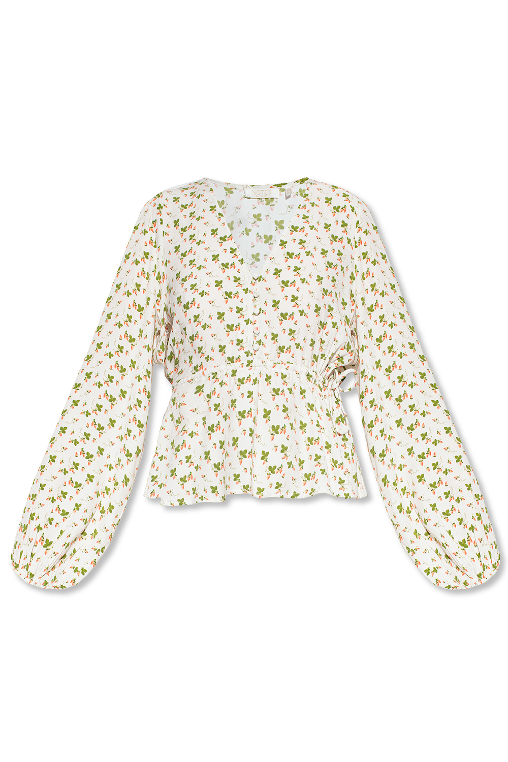 Zip-Up Fleece Hoodie ‘Cecilia’ patterned top