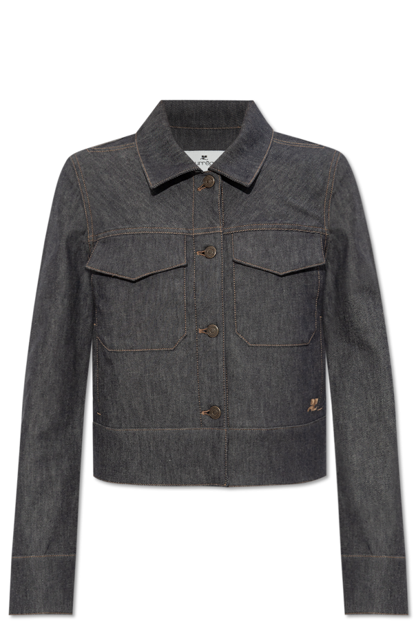 Courrèges Chaqueta vaquera con logo bordado