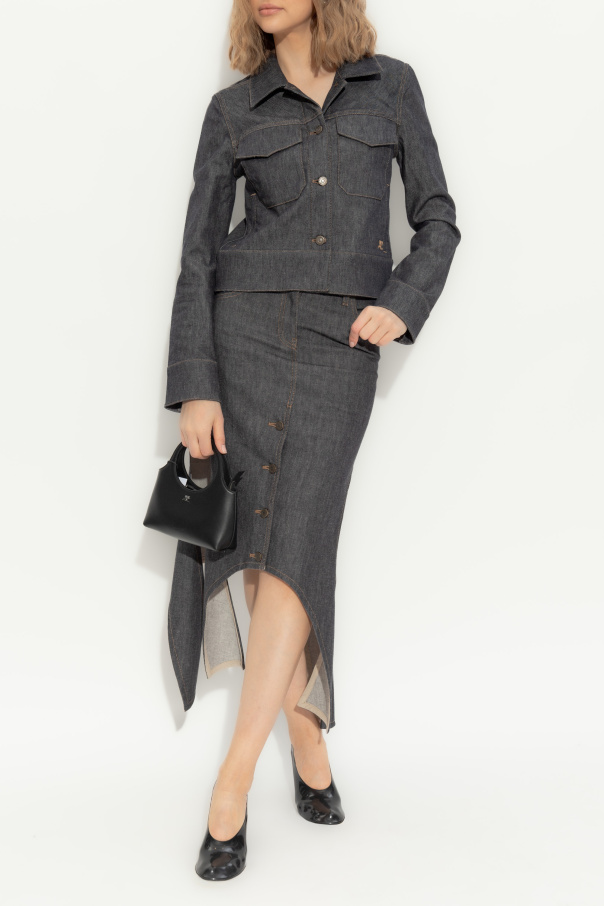 Courrèges Chaqueta vaquera con logo bordado