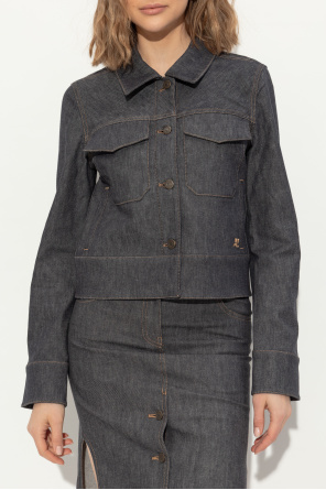 Courrèges Chaqueta vaquera con logo bordado