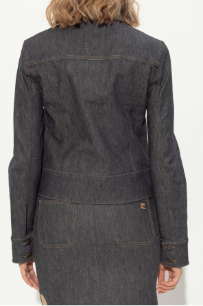 Courrèges Chaqueta vaquera con logo bordado
