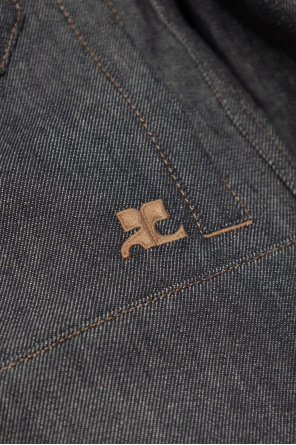 Courrèges Chaqueta vaquera con logo bordado