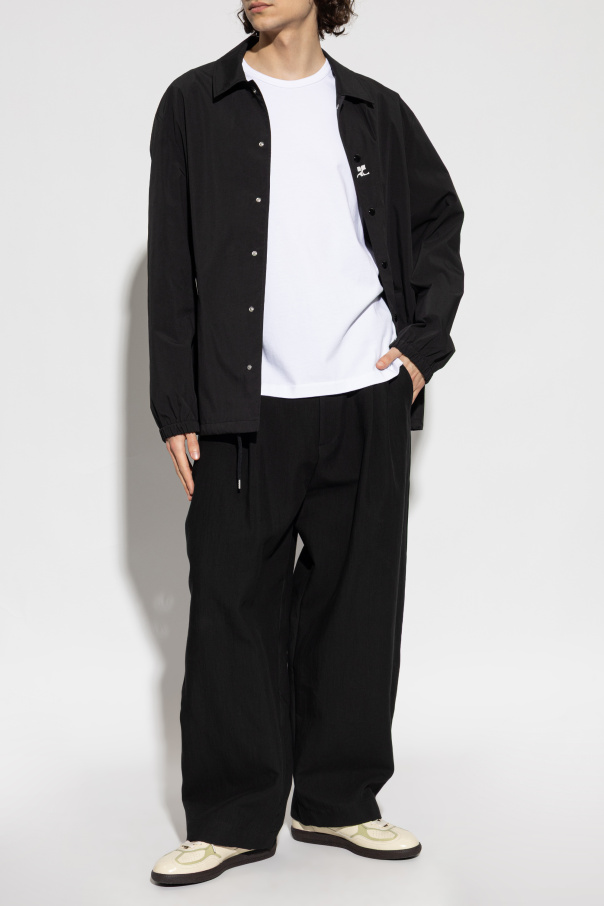 Courrèges Lightweight jacket with printed logo