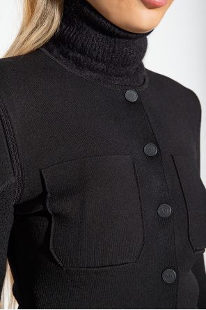 Victoria Beckham leather zip-front jacket Gelb