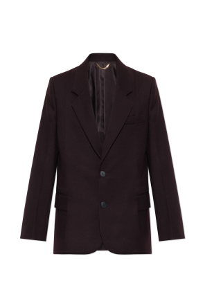 Wool blazer with double vent