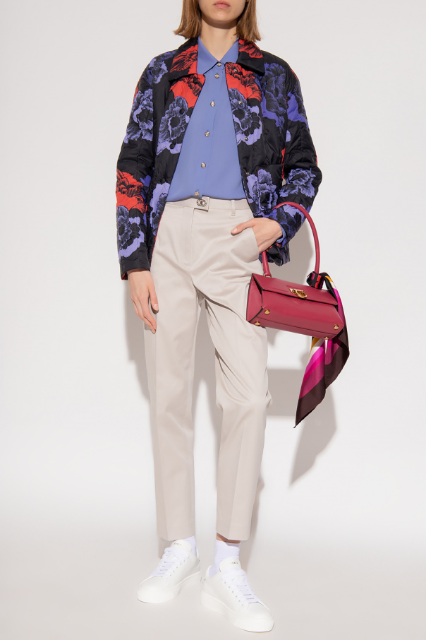 FERRAGAMO Insulated jacket with floral motif