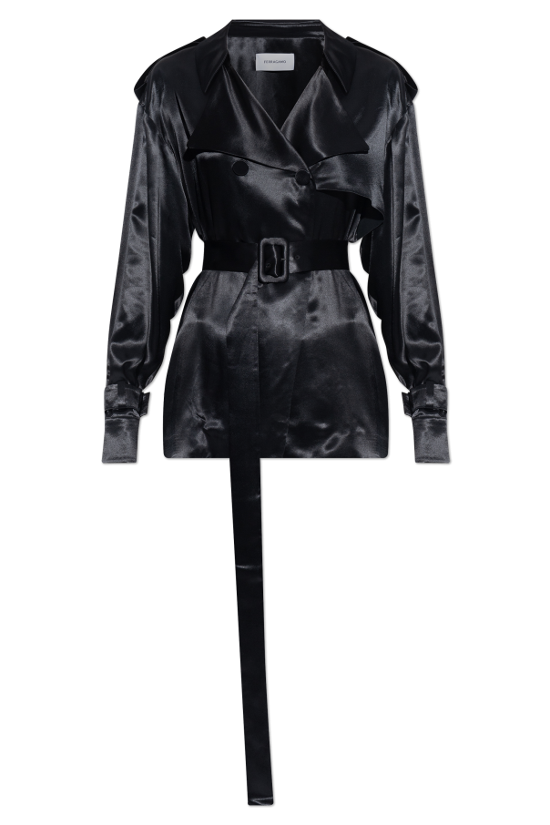 Short satin coat od FERRAGAMO