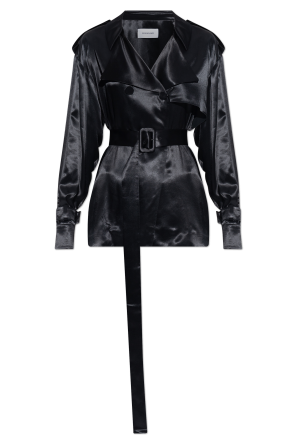 Kurzer, satinierter Mantel