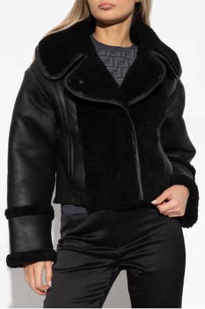 Victoria Beckham black zipped hoodie