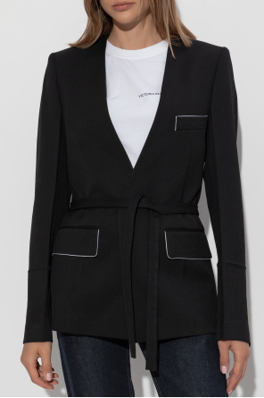 Victoria Beckham Tie-Waist Blazer