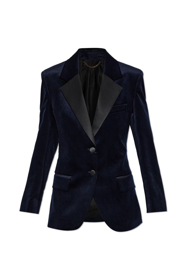 Velvet blazer with a single vent od Victoria Beckham