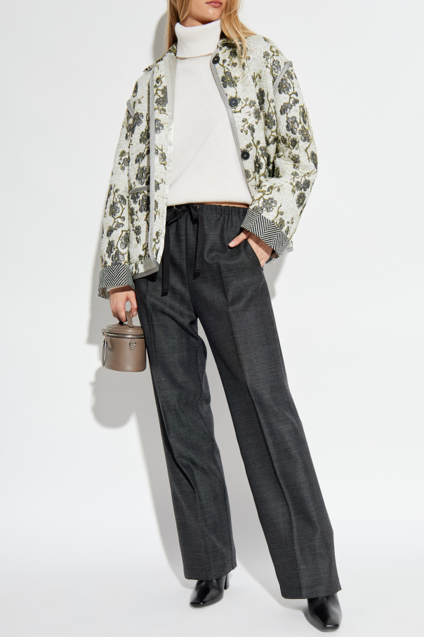 forte_forte Pantalones con estampado de espiga