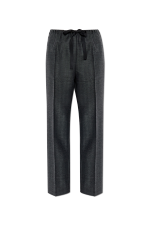 Herringbone pattern trousers