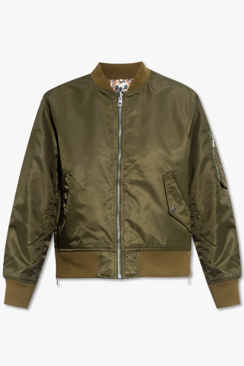 Louis Vuitton Padded Nylon Bomber Jacket Green Khaki. Size 36