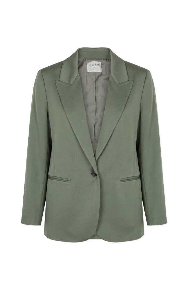 Satin blazer with a single vent od forte_forte