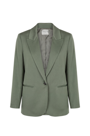 Satin blazer with a single vent