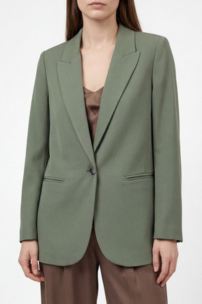 forte_forte Satin blazer with a single vent