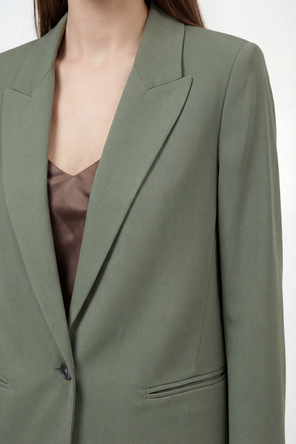 forte_forte Satin blazer with a single vent