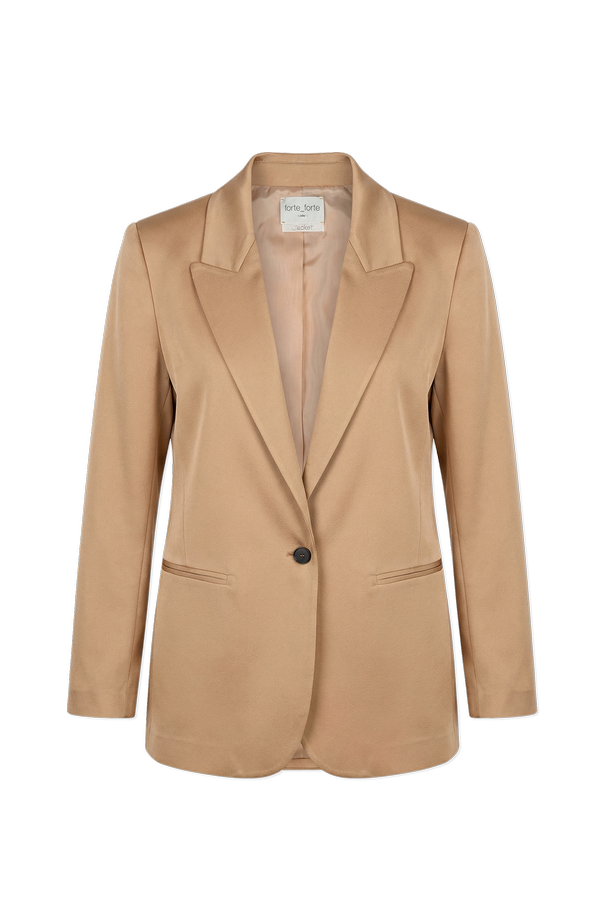 Satin blazer with single vent od forte_forte