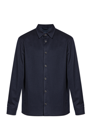Cashmere shirt with pocket