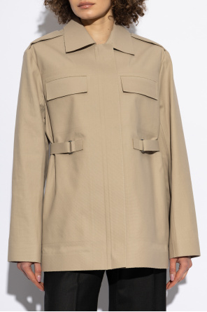 Tory Burch Chaqueta con cinturón en la cintura