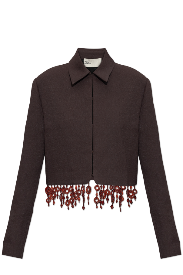 Blazer with decoratively finished hem od Tory Burch