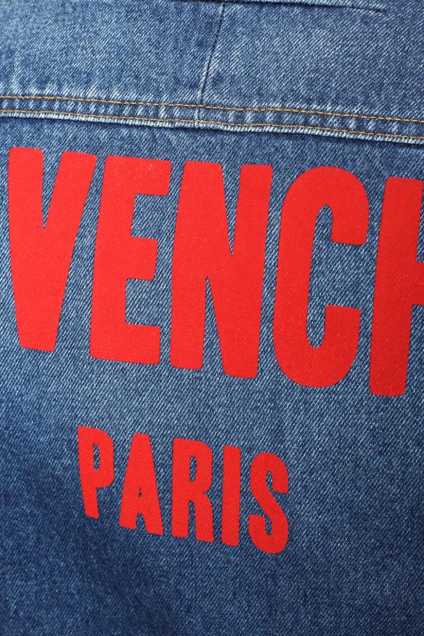 givenchy logo print denim jacket