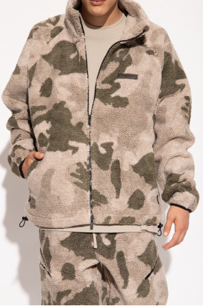 Fear Of God Essentials Fleece hoodie print with camo pattern