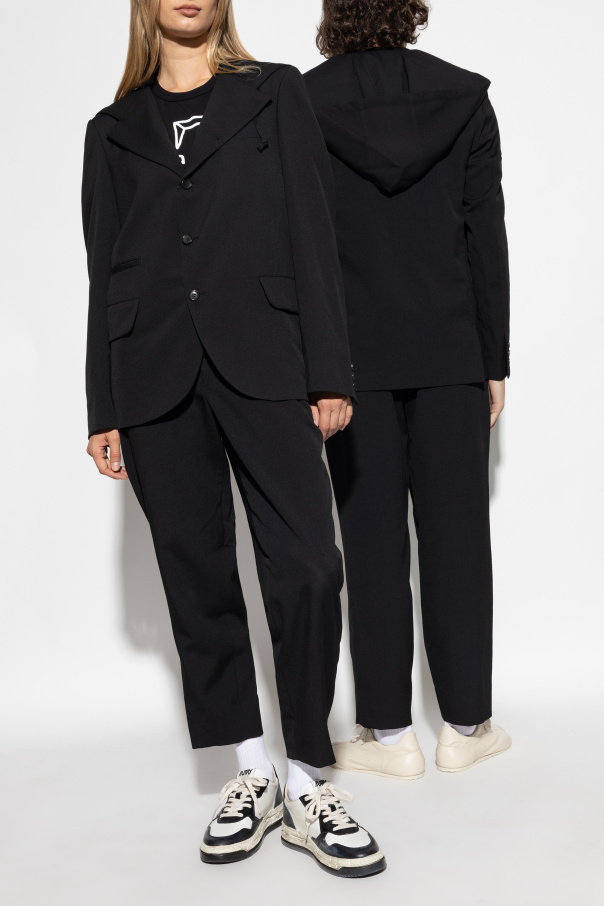 Comme des Garçons Black Wollblazer mit Kapuze