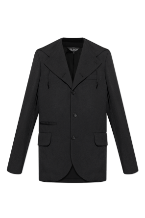 Wool blazer with hood