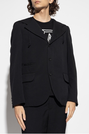 Comme des Garçons Black Wollblazer mit Kapuze