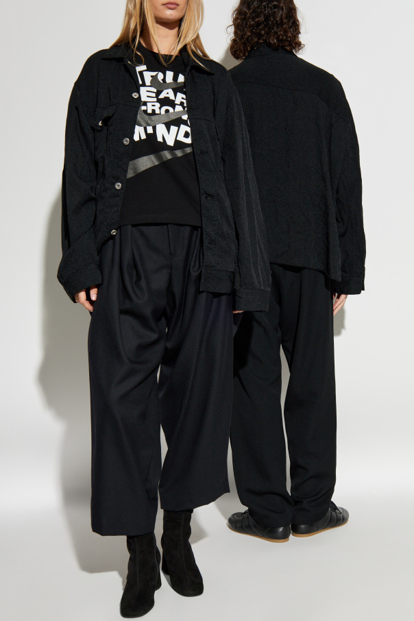 Comme des Garçons Black Chaqueta con efecto arrugado