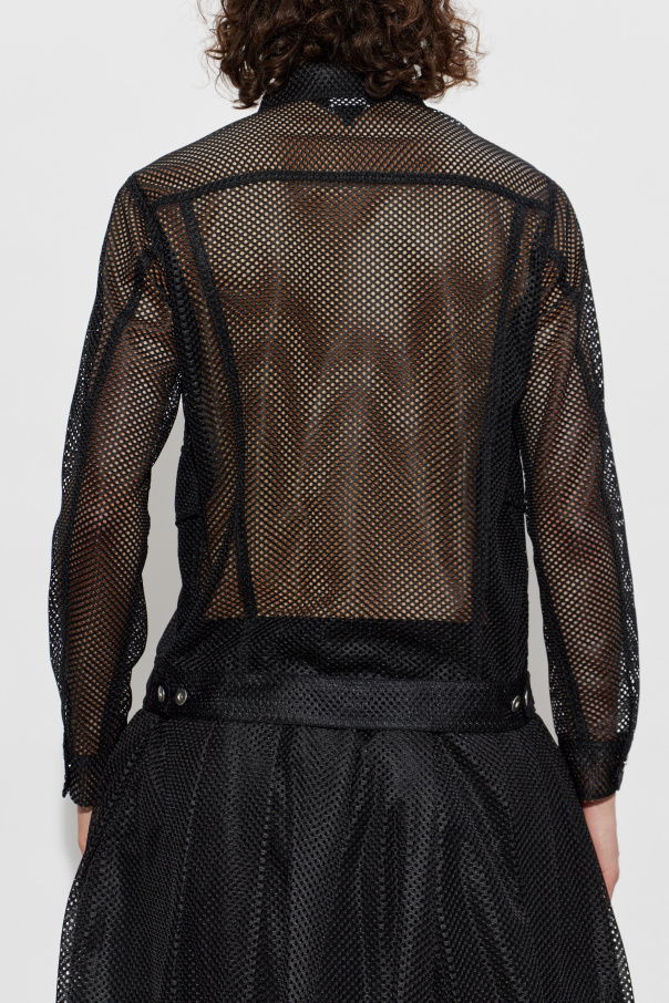 Comme des Garçons Black Transparent shirt with pockets