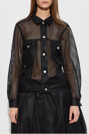 Comme des Garçons Black Transparent shirt with pockets