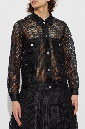 Comme des Garçons Black Transparent shirt with pockets